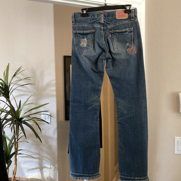 Levi’s Y2K Limited Edition Distressed Low-Rise Bootcut Jeans Size 3 - Picture 2 of 6